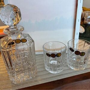 Crystal Whiskey Decanter and Tumblers Set
